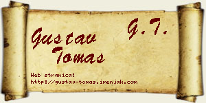 Gustav Tomaš vizit kartica
